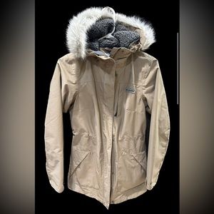 Columbia interchange jacket.  Tan. Note:  only the outer jacket is included